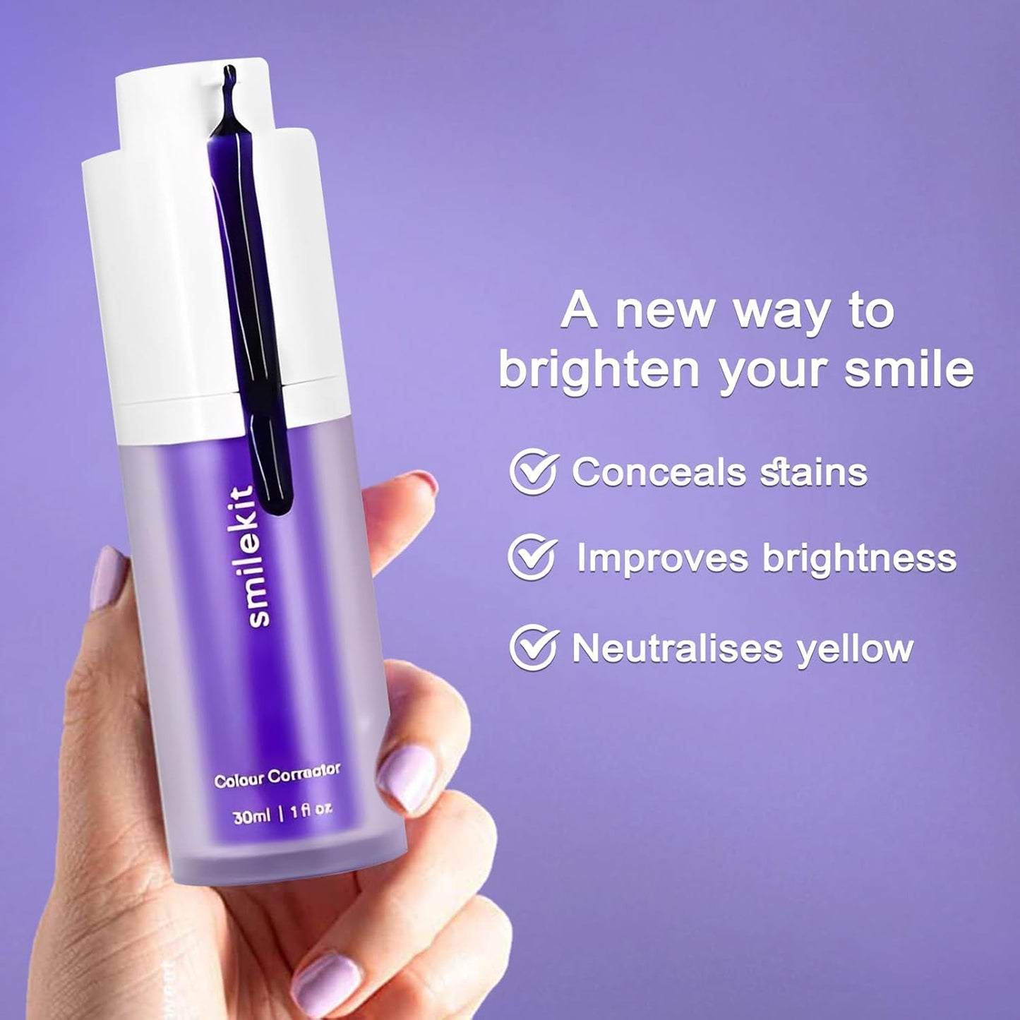 Dentifrice Violet Blanchissant Hi Smile Correcteur De Couleur Dentifrice Blanchissant Blanchiment Dentaire Purple Toothpaste Produit Violet Blanchir Les Dents Nettoyage Buccal Diamond Smile 2 PCS